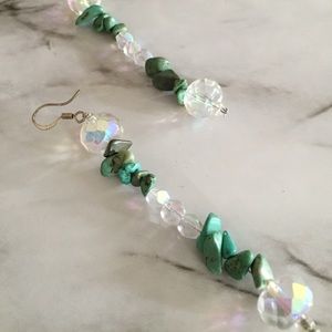 BKE Jewelry - Turquoise and Rainbow Crystal Dangle Earrings BKE Jewelry - Turquoise and Rainbow Crystal Dangle Earrings